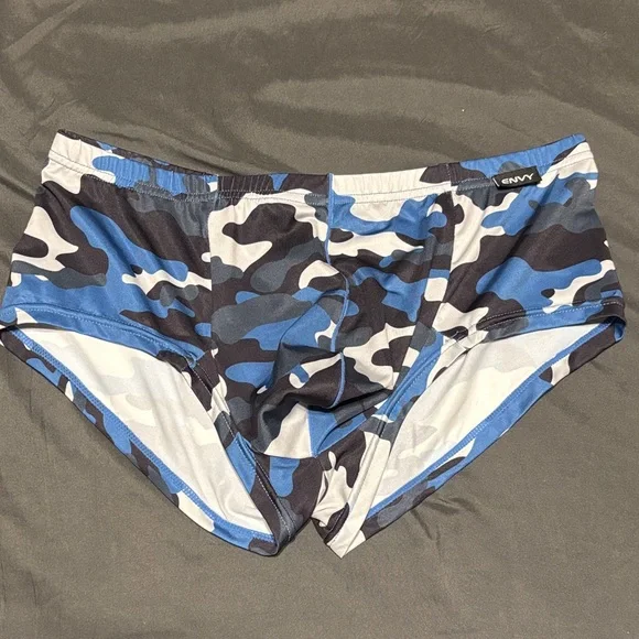 Envy Blue and Black Camo Briefs (#28) - Picture 1 of 4